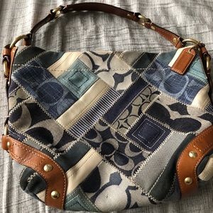 Coach denim tote